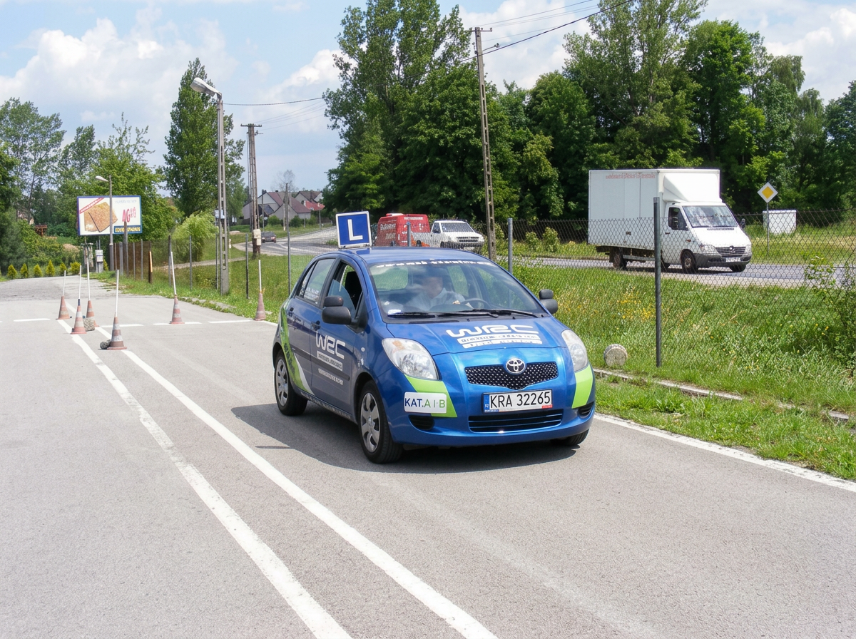 Auto szkoleniowe OSK WRC w trasie
